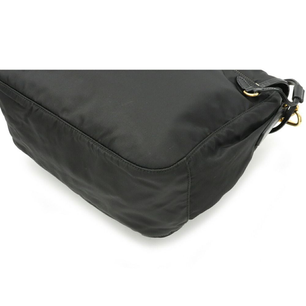 Prada Diagonal Messenger Bag Nylon Leather Nero Black Shoulder Bag - Picture 3 of 5